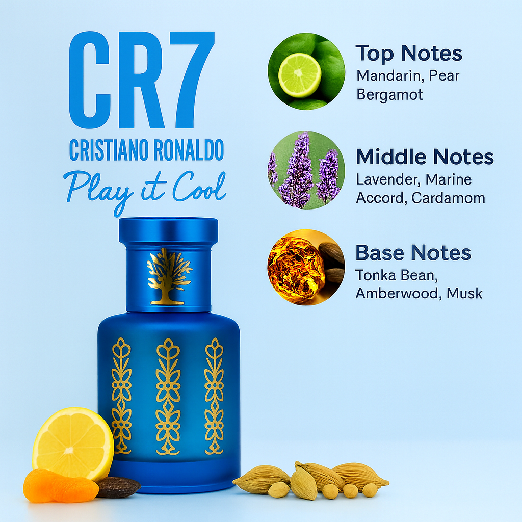 CR7 Blue Perfume Oil – Long-Lasting Unisex Fragrance