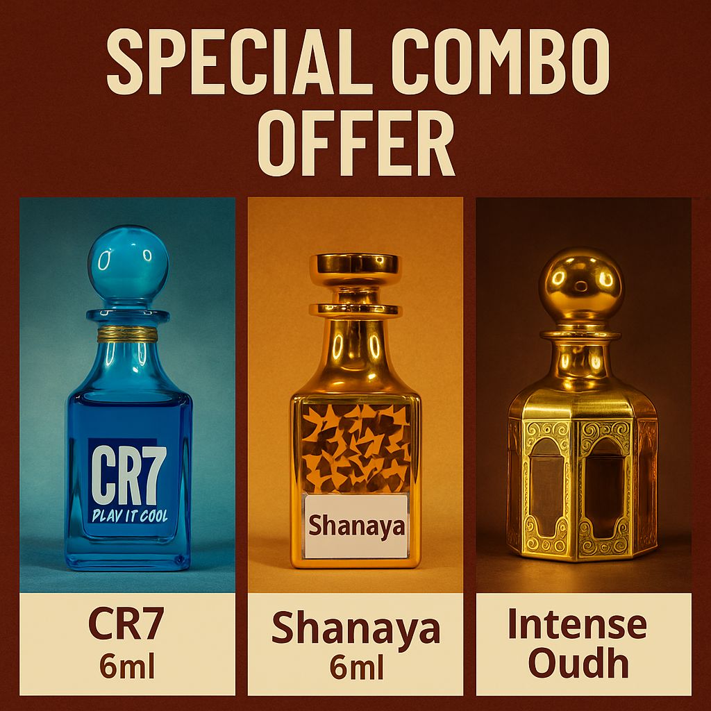 Premium Perfume Combo – CR7, Shanaya & Intense Oudh (3 x 6ml)